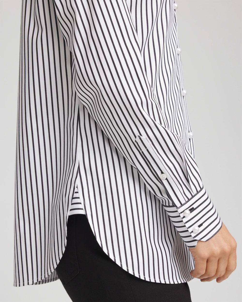 No Iron™ Lurex Striped Shirt | Chico's